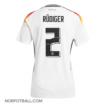 Billige Fotballdrakt Tyskland Antonio Rudiger #2 Replika Hjemmedrakt Dame EM 2024 Kortermet